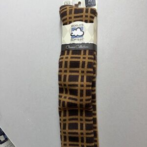 World's Softest NWT Women's Brown Plaid Socks